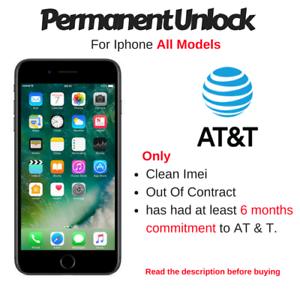 [ 1-24 Hrs ] AT&T IPHONE CLEAN IMEI UNLOCK
